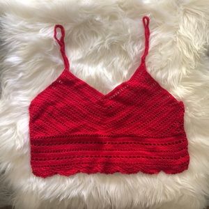 H&M crochet crop tank